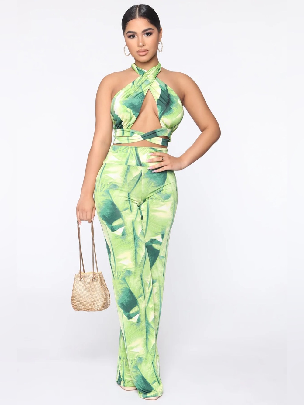 Fashion Nova Tropic Nights Pant Set